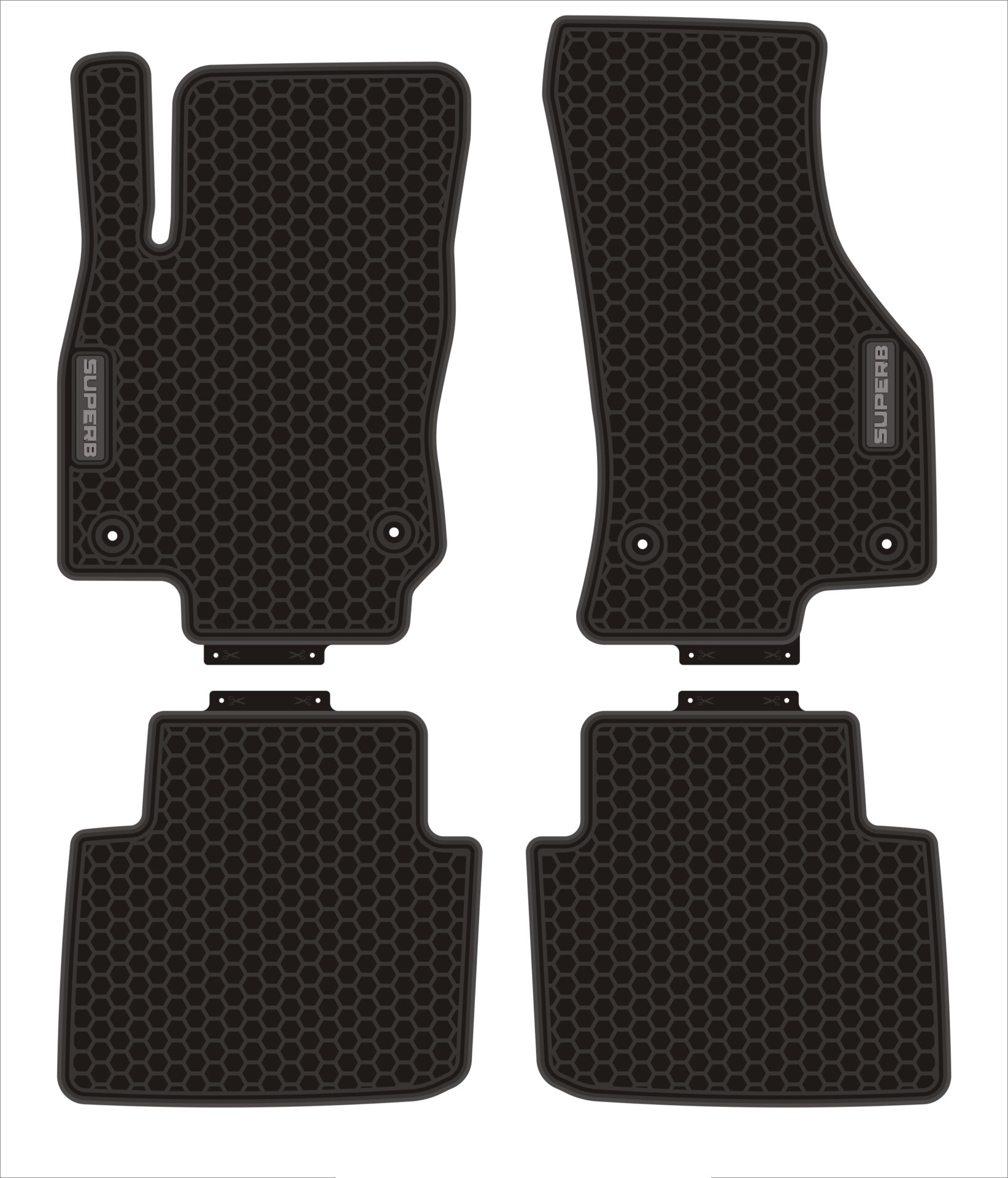 Patosnice gumene Skoda Superb 2016-> Patosnice gumene Skoda Superb 2016->