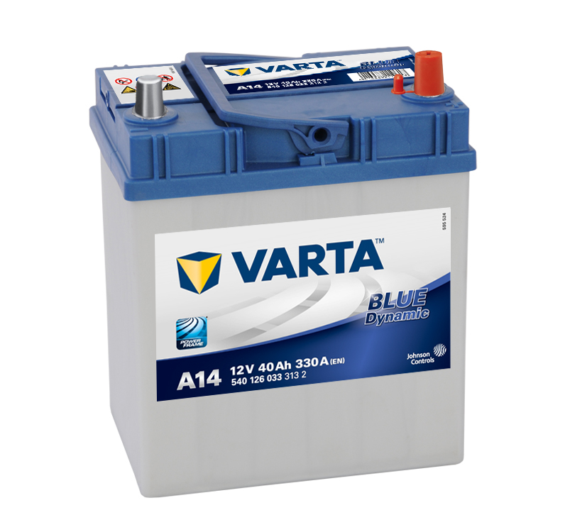 VARTA BLUE- 12V-40AH D+ ASIA A14